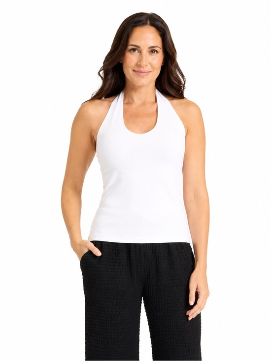 a new day Tops - A New Day Women's Sculpt Halter Tank Top White Size S